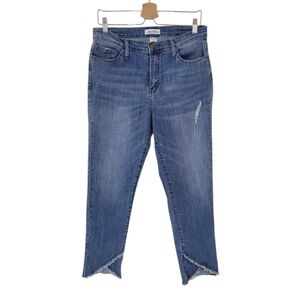 LUNA NORA Tulip Frayed Hem Ankle Skinny Jeans Size 12